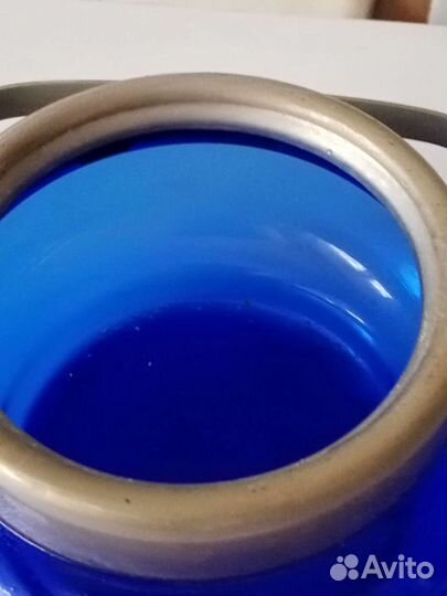 Сахарница СССР салатники синее стекло