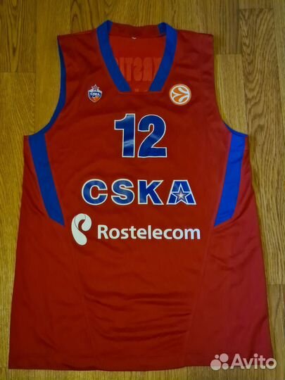 Баскетбольная игровая майка цска москва Крстич