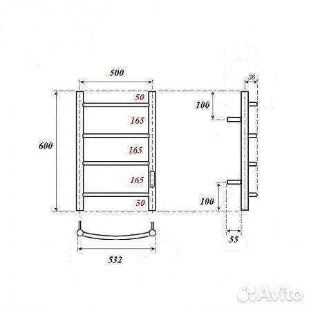 Полотенцесушитель электрический Point Афина PN048