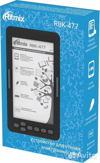 Электронная книга ritmix rbk 477