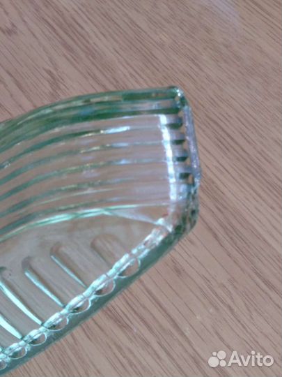 Селедочница СССР зеленое стекло. Цена за 1шт