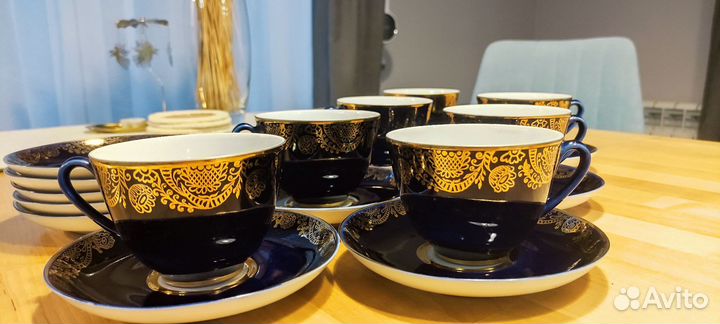 Сервиз лфз Чайные пары Синий кобальт