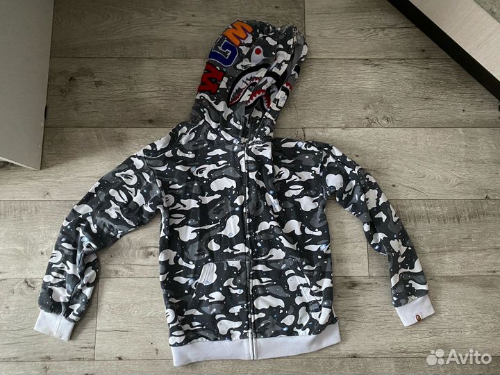 Зип худи bape черный