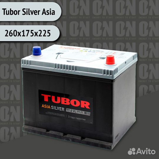 Аккумулятор 77 Ач Tubor Silver Asia VL о. п