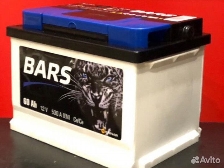 Аккумулятор Bars 60 Ah (обр.пол) низкий