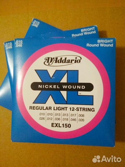 Струны для 12стр. электрогитары D'Addario EXL150