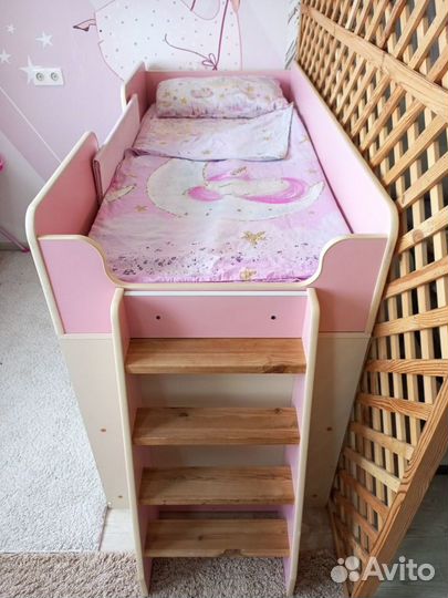 Детская кровать чердак домик