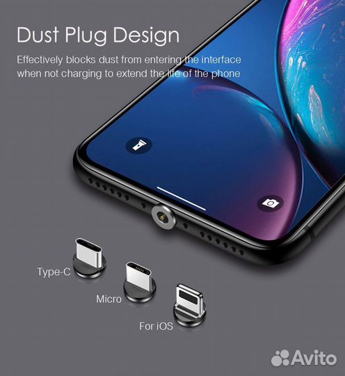 Магнитный кабель для зарядки телефона 2 м