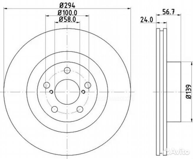 Nisshinbo ND7004K Диск тормозной перед