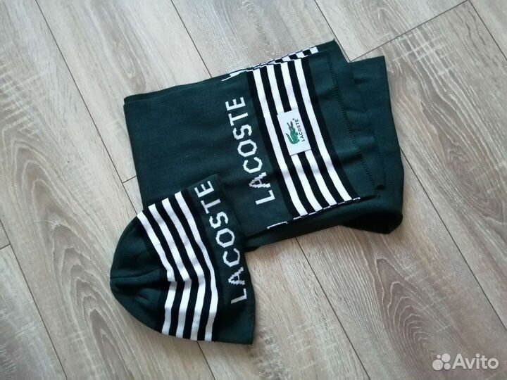 Шапка и шарф lacoste