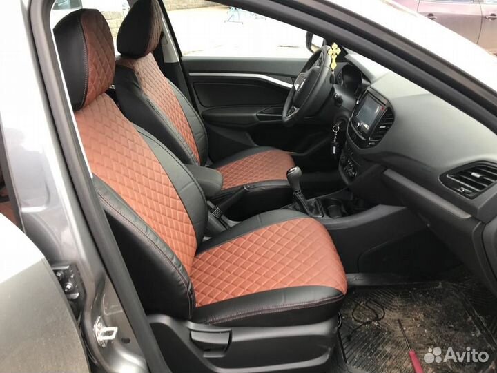 Чехлы из экокожи лада веста cross