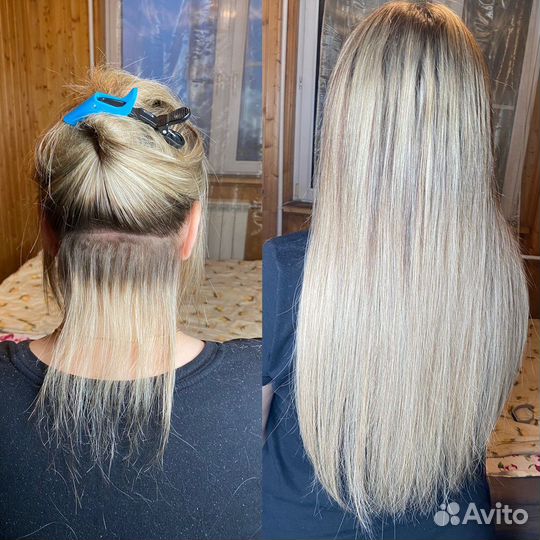Наращивание волос на дому