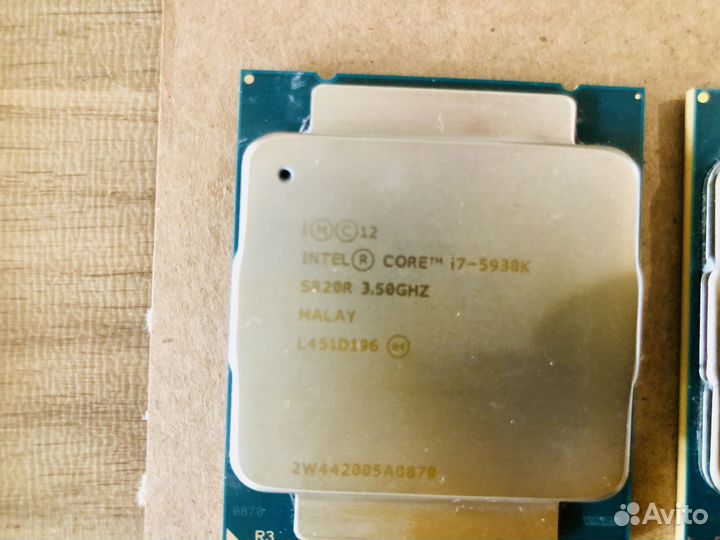 Процессоры Intel core i7 - 5820k,5930k,6800k,6850k
