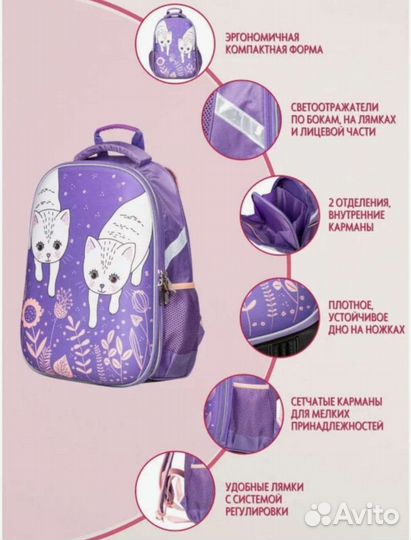 Новый Ранец Attache Light Котики