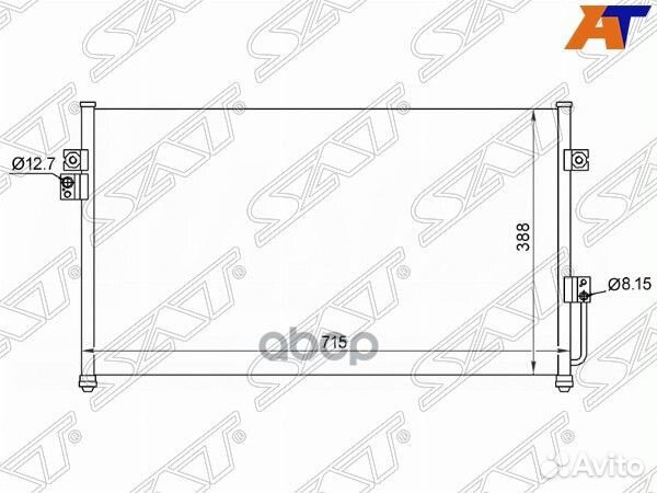 Радиатор кондиционера Hyundai Terracan 01-07 ST