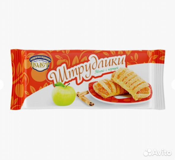 Слоёный десерт Штрудлики Полет Яблоко Корица 200г