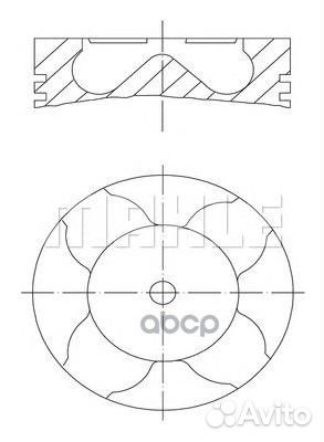 Поршнекомплект 229 54 00 Mahle/Knecht