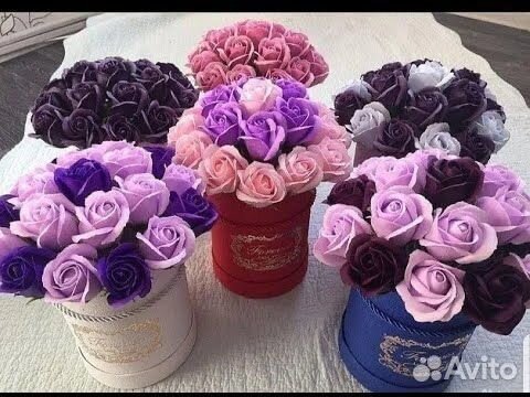 Букет цветов из мыла