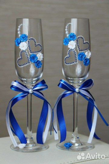 Бокалы свадебные; именные