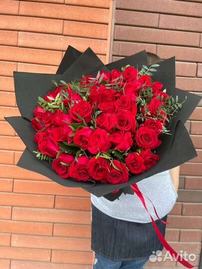 Букет 101 роза Доставка цветы розы 101 75 51 25 15