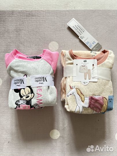 Пижама флисовая Disney 2-3 года