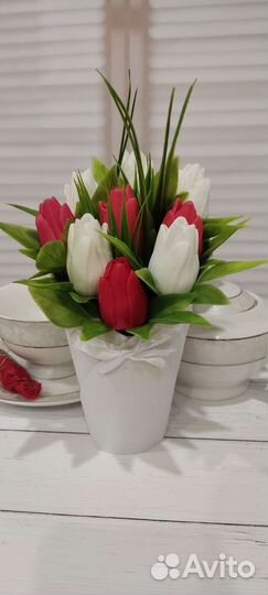 Цветы тюльпаны сувенирное мыло