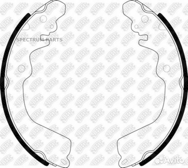 Nibk FN6701 Колодки тормозные барабанные зад