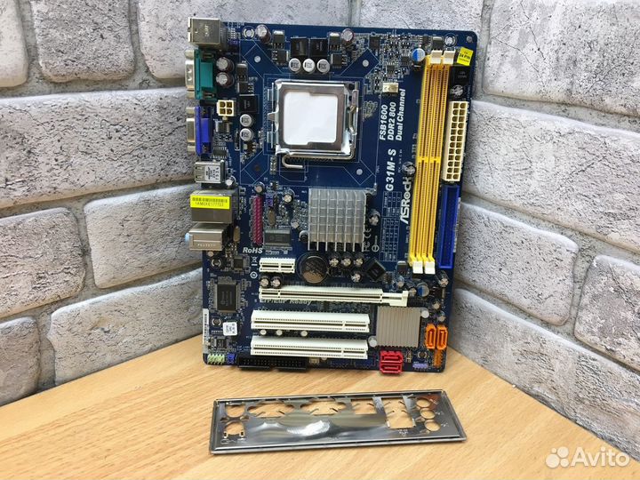 Материнская плата Asrock G31M-S Lga775. Гарантия