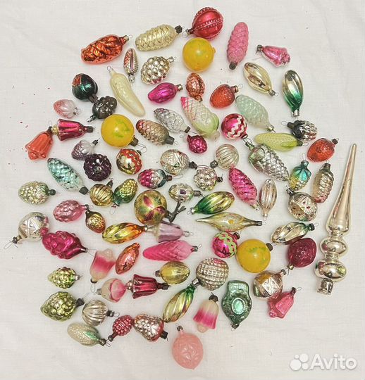 Игрушки стеклянные времен СССР