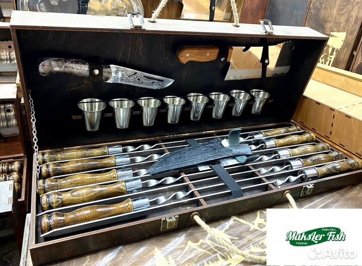 Набор для пикника LUX большой кд-5 10 шампуров