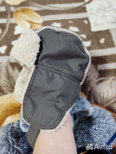 Зимняя шапка- ушанка для мальчика 2-5 лет