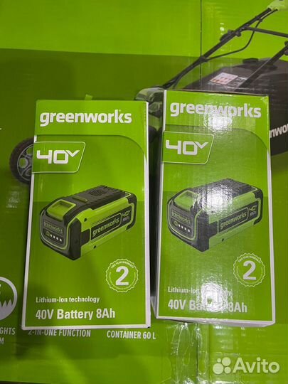 Greenworks Газонокосилка аккумуляторная G40LM49DB