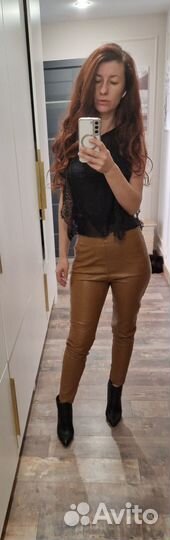 Кожаные штаны zara
