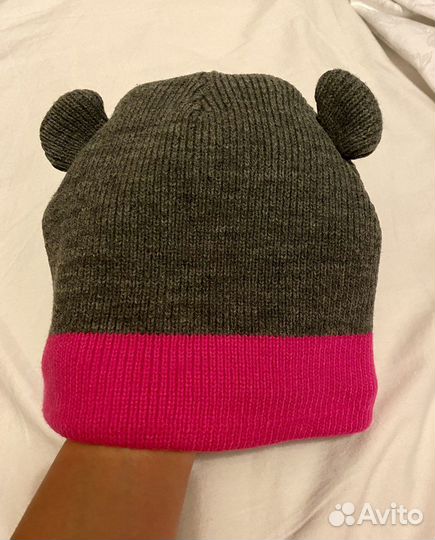 Шапка с ушками теплая 1 2 года