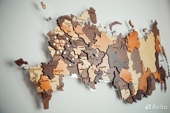 Деревянные карты мира