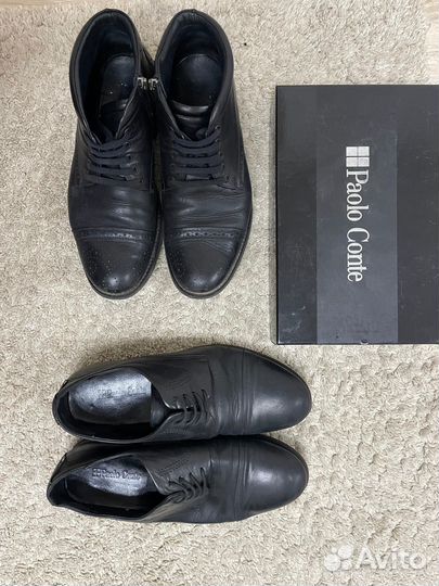 Ботинки кожаные мужские Poulo Conte