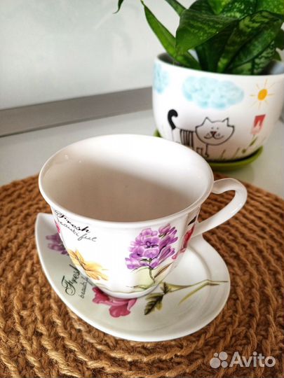 Чашка с блюдцем Набор из 2 шт. 200мл Новые
