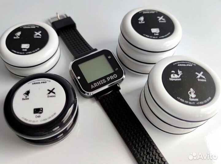 Кнопка вызова персонала, официанта, часы-пейджер