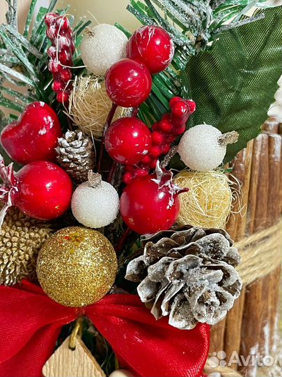 Свеча новогодняя (новогодний декор)