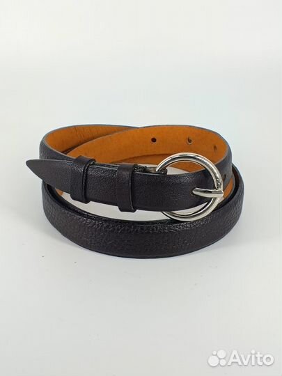 Ремень женский натуральная кожа коричневый
