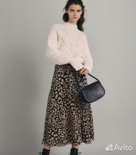 Massimo dutti юбка леопардовая