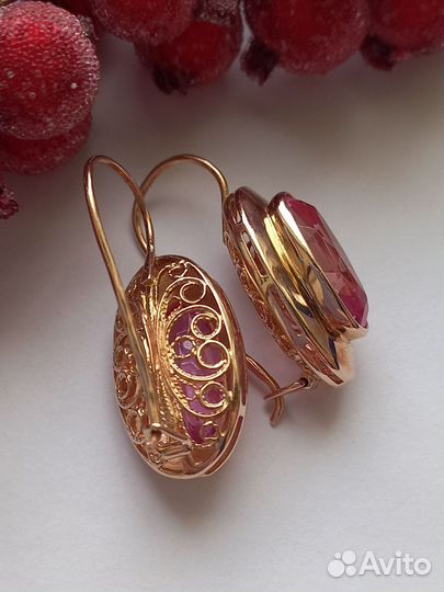 Золотые серьги 583пр