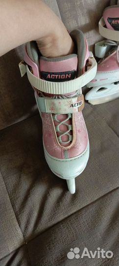 Коньки детские раздвижные 34 37