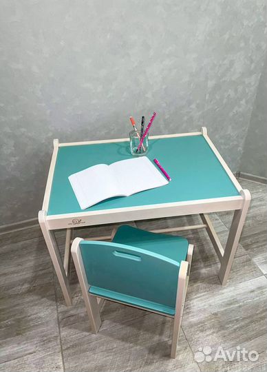 Детский столик и стульчик деревянный (новые)