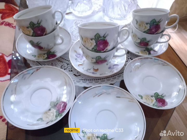 Чайные пары дулево СССР 6 пар