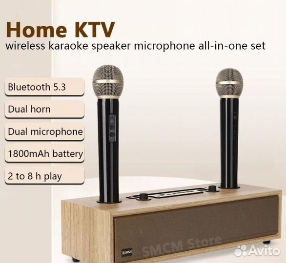 Караоке система с двумя микрофонами новая