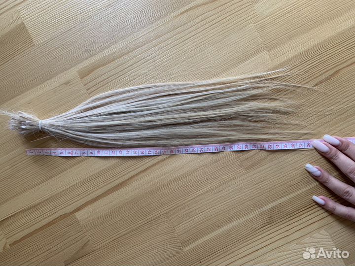 Волосы для наращивания блонд 35 см