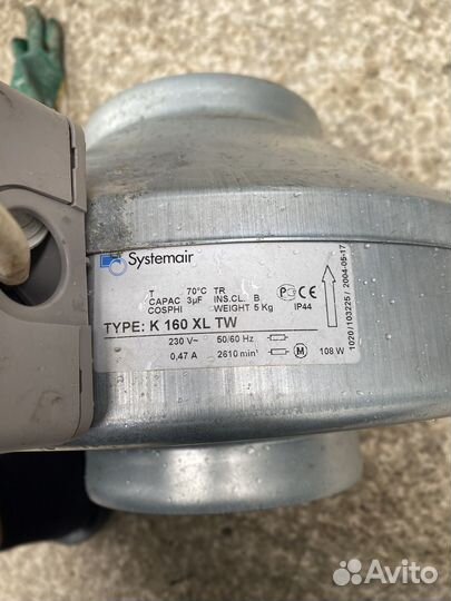 Канальный вентилятор Sistemair 160 б/у