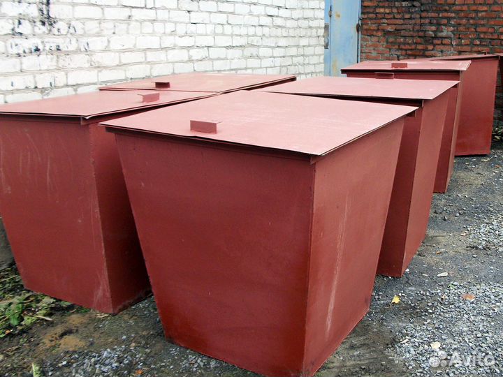 Мусорный контейнер 0,75 куб.м. металлический