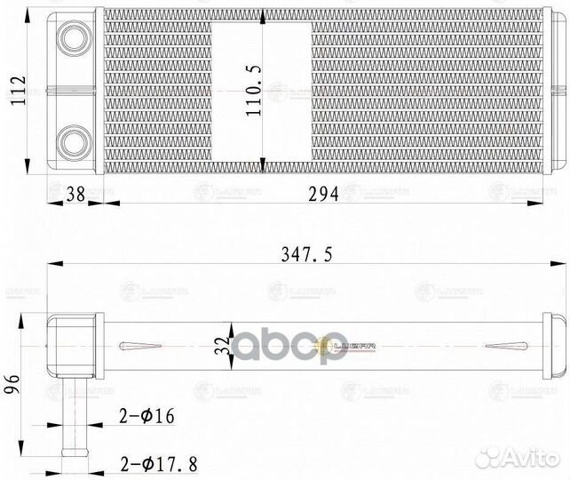 Радиатор отоп. LRh 1314 luzar